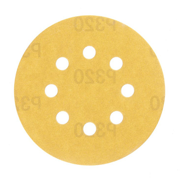 Диск шлифовальный КМ Gold d125 мм P320 на липучку бумажная основа (5 шт.)