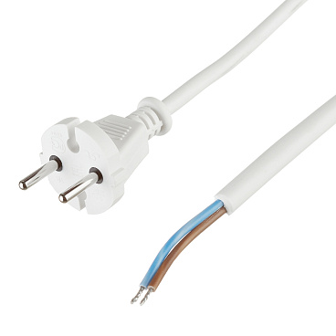 Шнур сетевой с вилкой 3,0 м ПВС-ВП 2х0,75 кв.мм 10 А Партнер-Электро белый (ЦБ-00013566/4511)