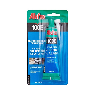 Герметик силиконовый универсальный Akfix 100E белый 50 мл
