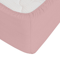 Простыня на резинке 180х200х30 см сатин пудровая Lorikeet Solo