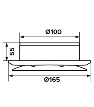 Анемостат приточный регулируемый Era с фланцем d100 мм белый