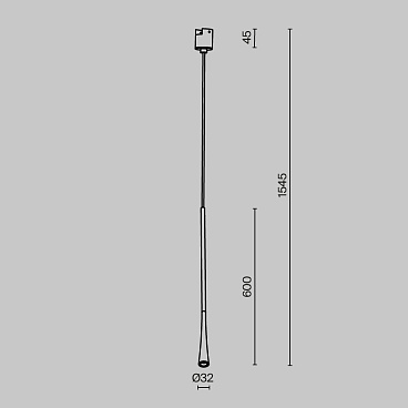 Трековый подвесной светильник Technical TR168-1-7W3K-M-BS