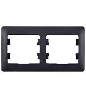 Рамка Systeme Electric Glossa двухместная антрацит (GSL000702)