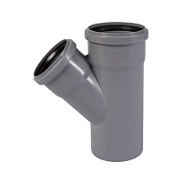 Тройник Ostendorf HTEA d90х75 мм 45° пластиковый для внутренней канализации (114210)