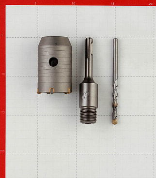 Коронка твердосплавная Практика (035-042) по бетону d45 мм с переходником