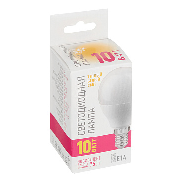 Лампа светодиодная Онлайт E14 2700К 10 Вт 700 Лм 220-240 В шар матовая