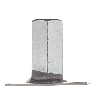 Пластина опорная оцинкованная 60х60х2 мм с гайкой М16