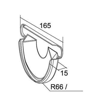 Заглушка желоба Grand Line металлическая d125 мм темно-коричневый RR 32