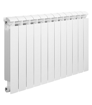 Радиатор биметаллический Global Style Extra 500 мм 12 секций 1" боковое подключение белый