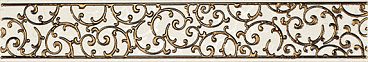 Анастасия Бордюр орнамент кремовый1504-0132 7,5х45