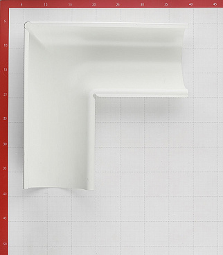 Угол желоба Grand Line металлический внутренний d125 мм 90° белый RAL 9003