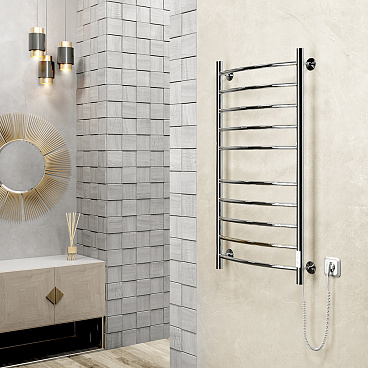 Полотенцесушитель электрический MyFrea MyWay 1000х500 мм 126 Вт с терморегулятором хром