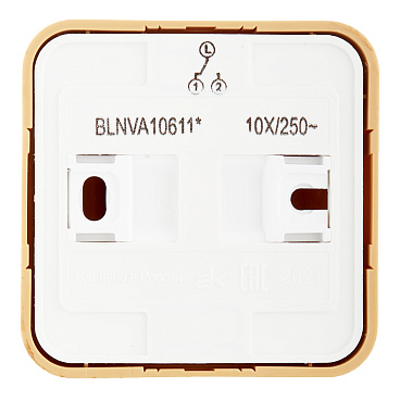 Переключатель Systeme Electric Blanca одноклавишный накладной ясень с подсветкой (BLNVA106115)