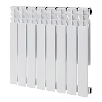 Радиатор биметаллический КМ 500 мм 8 секций 1" боковое подключение белый