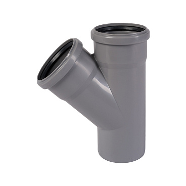 Тройник Ostendorf HTEA d90 мм 45° пластиковый для внутренней канализации (114200)