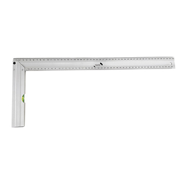 Угольник строительный Hesler 500 мм с уровнем алюминиевый