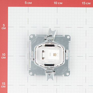 Розетка телефонная Systeme Electric AtlasDesign встраиваемая карбон RJ11 (ATN001081)