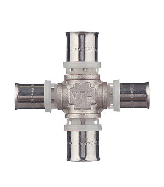 Крестовина VALTEC (VTm.241.N.201620) 20(пресс) х 16(пресс) х 20(пресс) х 16(пресс)