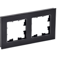 Рамка IEK Brite двухместная черная (BR-M22-G-K02)