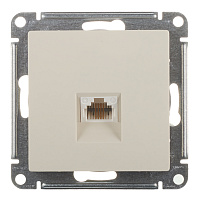 Розетка телефонная Systeme Electric AtlasDesign встраиваемая бежевая RJ11 (ATN000281)