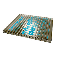 Поликарбонат сотовый Skyglass 4 мм 2,1х6 м Эко серая бронза