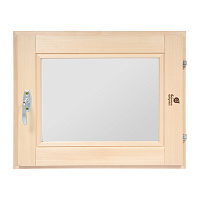 Окно деревянное Банные штучки 400х500х70 мм 1 створка поворотная