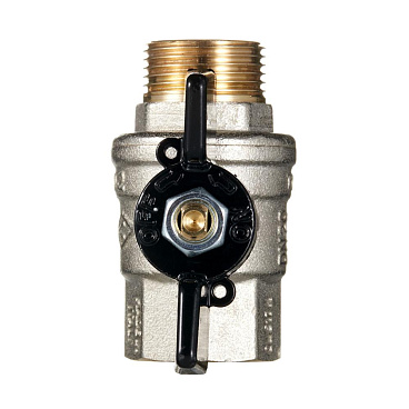 Кран шаровой латунный Bugatti 3/4 ВР(г) х 3/4 НР(ш) бабочка прямой (03070177)