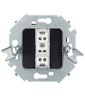 Переключатель Simon 15 одноклавишный встраиваемый графит (1591201-038)