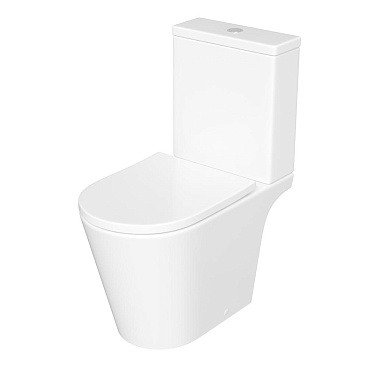 Унитаз-компакт Corsa Deco NX Rimless безободковый с универсальным выпуском с сиденьем дюропласт микролифт белый (TPNX640SR)