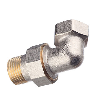 Американка угловая 1/2 ВР(г) х 1/2 НР(ш) латунная