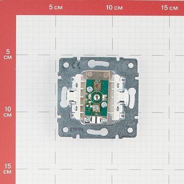 Розетка телевизионная Lezard Karina встраиваемая белая (707-0288-130)