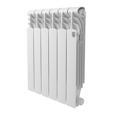 Радиатор алюминиевый Royal Thermo Revolution A 500 мм 6 секций 1" боковое подключение белый