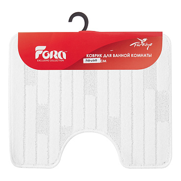 Коврик для туалета белый 50х60 см Fora Bricks (FOR-PP-BRK50-60W)