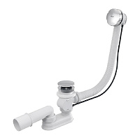 Сифон для ванны Alcadrain регулируемый полуавтомат с выпуском d70 мм с переливом (A55KM/AG210125260)