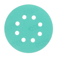 Диск шлифовальный КМ Green Film d125 мм P320 на липучку пленочная основа (5 шт.)