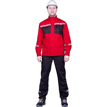 Куртка рабочая ГК Спецобъединение Стронг 52-54 рост 182-188 см красная/серая