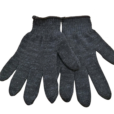 Перчатки шерстяные утепленные черные 10 (XL)