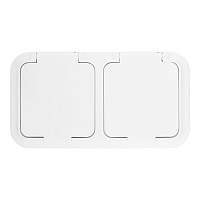 Розетка Svet накладная белая с крышкой (EV 0366-6620)