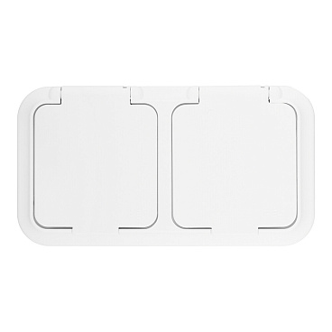 Розетка Svet накладная белая с крышкой (EV 0366-6620)