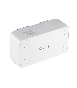 Розетка Hegel Alfa накладная белая со шторками с крышкой (РА16-252)