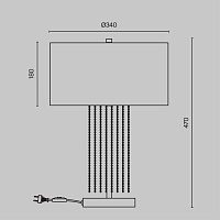 Настольный светильник Maytoni MOD151TL-01G