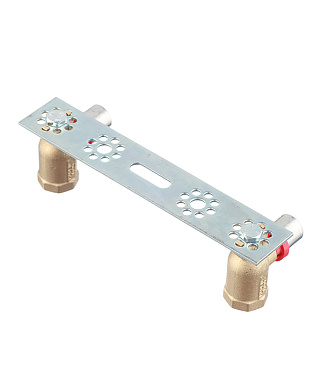 Планка монтажная Tiemme с двумя водорозетками 16(пресс) х 1/2 ВР(г)