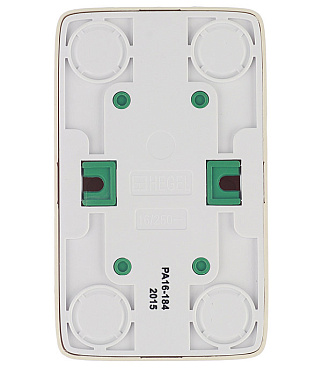 Розетка Hegel Alfa накладная слоновая кость тонкая со шторками (РА16-184-01)