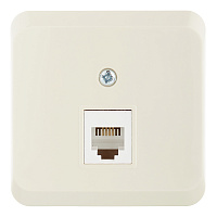 Розетка телефонная Systeme Electric Этюд накладная кремовая (TELA-001K)
