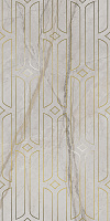 Ифран Декор серый светлый глянцевый обрезной KMD3STA029BR 60x119,5x0,9