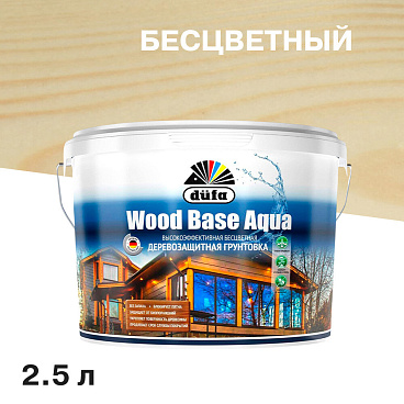 Антисептик Dufa Wood Base Aqua грунтовочный для дерева бесцветный 2,5 л