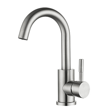 Смеситель для кухни и раковины Corsa Deco SS однорычажный с поворотным изливом нержавеющая сталь (FKSS)