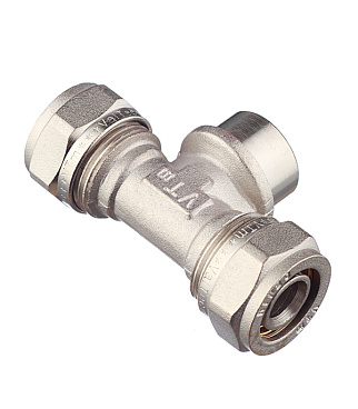 Тройник VALTEC (VTm.332.N.200420) 20 обж(ц) х 1/2 ВР(г) х 20 обж(ц)