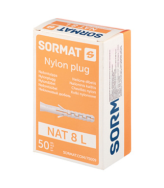 Дюбель распорный Sormat NAT L 8x65 мм нейлон (50 шт.)