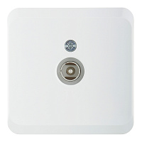 Розетка телевизионная Systeme Electric Этюд накладная белая (TVA-002B)